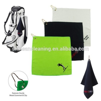 2020 hot selling custom printed waffle golf towel/custom microfiber towels/custom microfiber golf towel