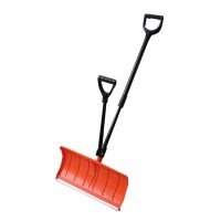 Telescopic snow shovel with two handles